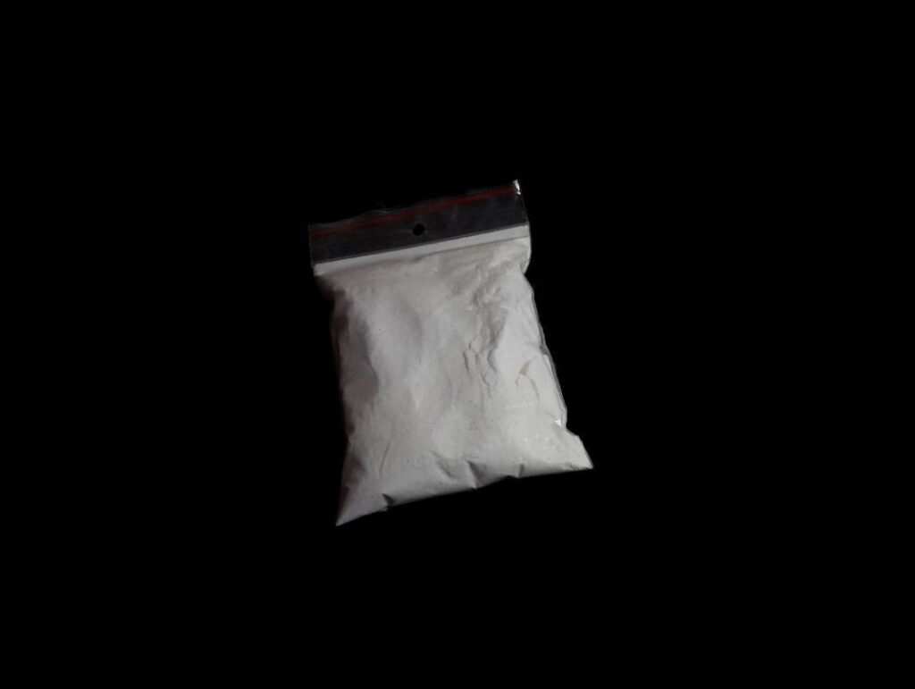 baggie of cocaine powder